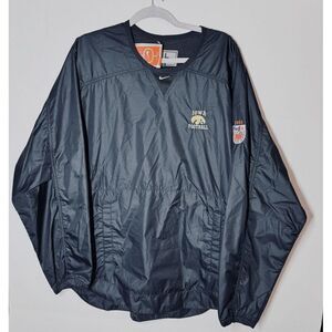 Vtg Nike Iowa Football Windbreaker‎ NEW Men L Center Swoosh Jacket 2003 Bowl Y2K